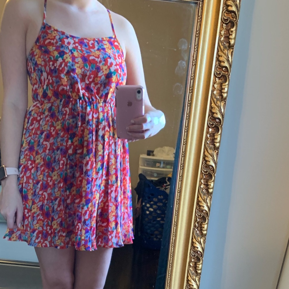 Red Flowery Dress